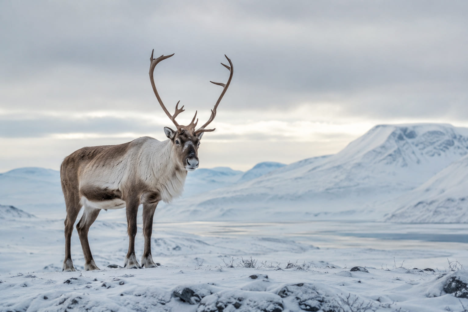 Reindeer in the Arctic