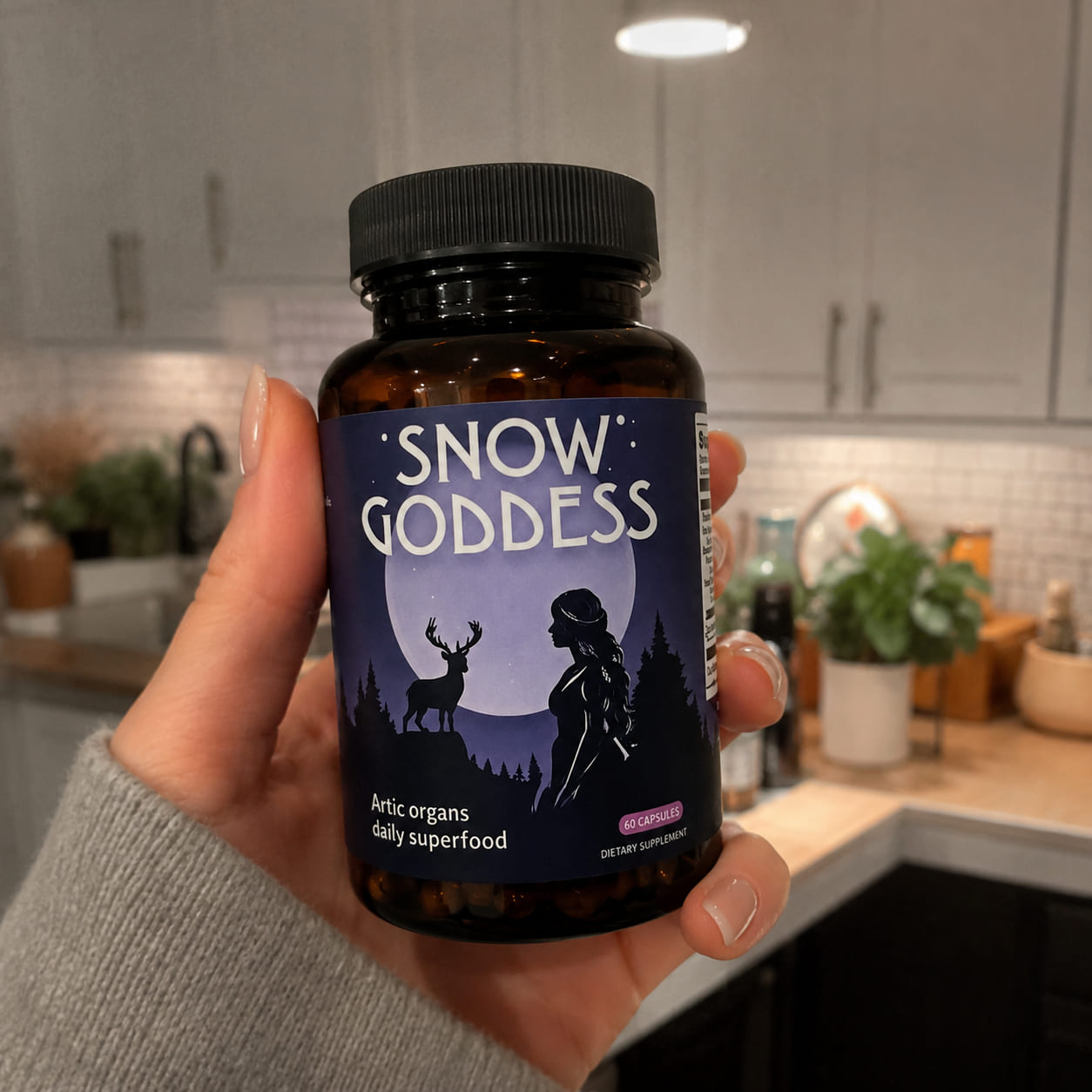 Snow Goddess held in kitchen